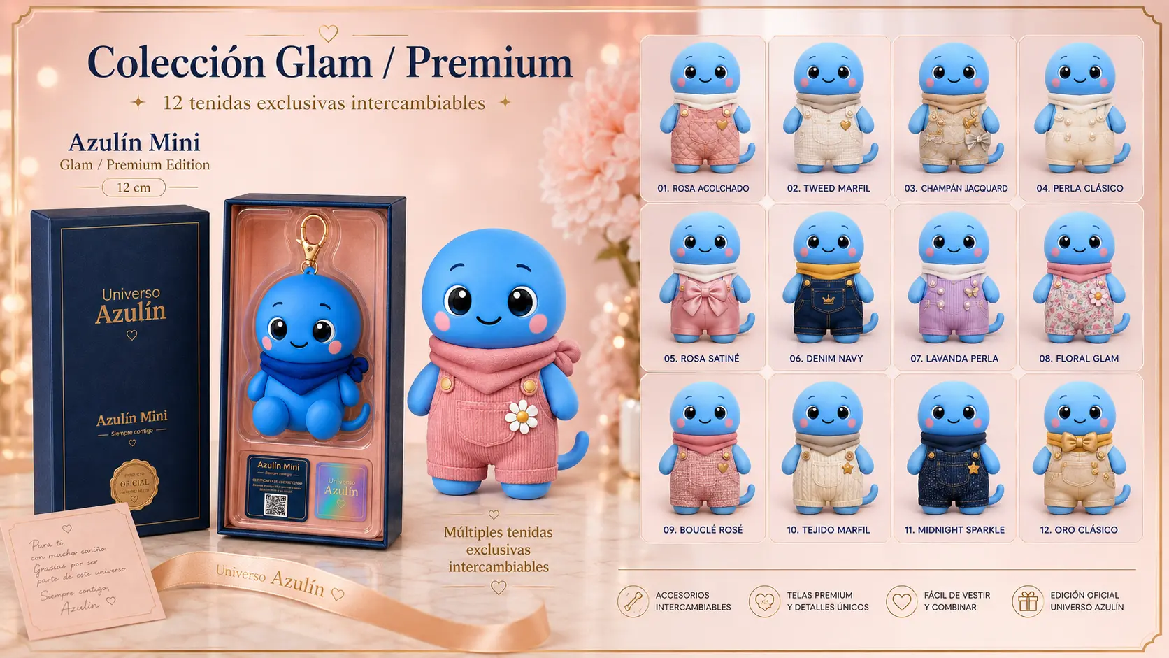 Doce tenidas de la colección Azulín Mini Glam Premium